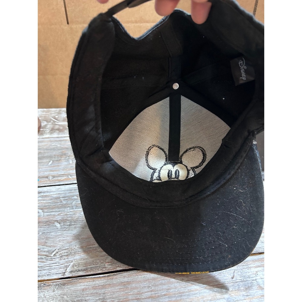 Disney Mickey Mouse Snapback Hat Black Tropical Floral Hibiscus Flat Bill Cap - Picture 6 of 6